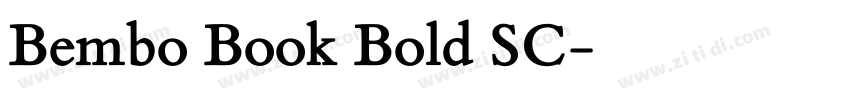 Bembo Book Bold SC字体转换